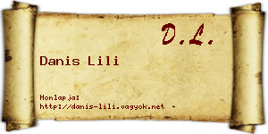 Danis Lili névjegykártya